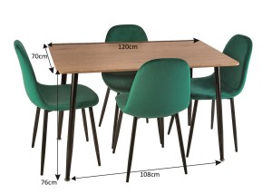 Jídelní sestava OTTAVIO stůl 120/70 + 4 židle (6/7)