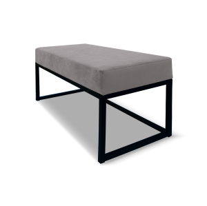 Lavička EMLI 80 cm v loftovém stylu - šedá