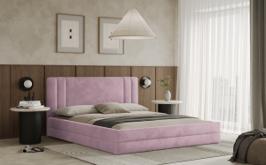 Postel ALCAMO 140x200 růžová s úložným prostorem