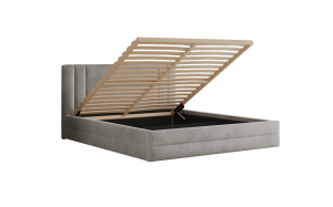 Postel ALCAMO 160x200 světlešedá s úložným prostorem (9/9)