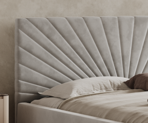 Postel BACOLI 180x200 světlešedá s úložným prostorem (5/8)