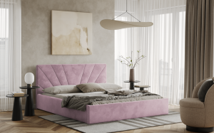 Postel LATINA 180x200 růžová s úložným prostorem