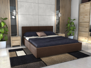 Postel LIDIA 160x200 hnědá