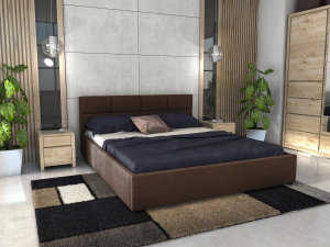 Postel LIDIA 160x200 hnědá (5/5)