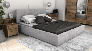 Postel LINCOLN 140x200 šedá s úložným prostorem