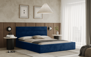Postel LIVO 160x200 modrá s úložným prostorem