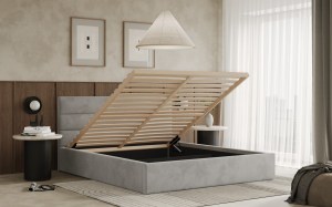 Postel LIVO 160x200 zlatá s úložným prostorem (2/8)