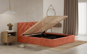 Postel PRATO 180x200 tmavěšedá s úložným prostorem - ITAKA 14 (2/10)