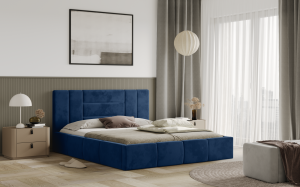 Postel MILANO 120x200 modrá s úložným prostorem