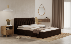 Postel ORLI 140x200 hnědá s úložným prostorem - ITAKA 41