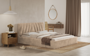 Postel ORLI 180x200 béžová s úložným prostorem - ITAKA 5
