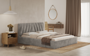 Postel ORLI 180x200 světlešedá s úložným prostorem - ITAKA 51