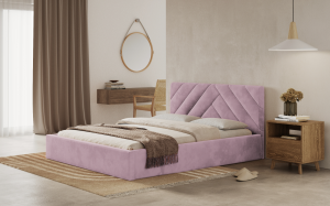 Postel PRATO 160x200 růžová s úložným prostorem