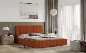 Postel RIMINI 160x200 měděná s úložným prostorem