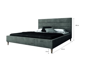 Postel ROSE 140x200 šedá (3/3)