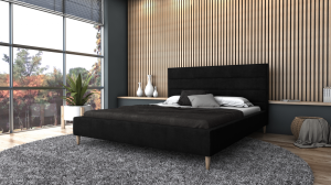 Postel ROSE 160x200 černá  - RIVIERA 100
