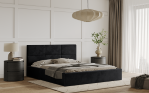 Postel TIVOLI 120x200 černá s úložným prostorem