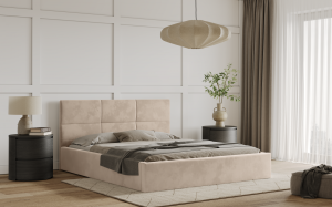 Postel TIVOLI 140x200 béžová s úložným prostorem