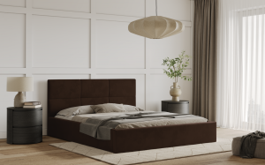 Postel TIVOLI 160x200 hnědá s úložným prostorem