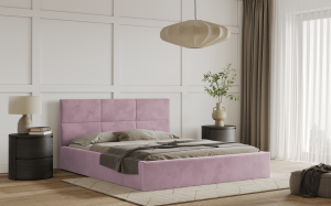 Postel TIVOLI 160x200 růžová s úložným prostorem