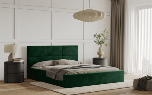 Postel TIVOLI 160x200 zelená s úložným prostorem