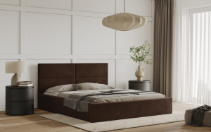 Postel WASTO 180x200 hnědá s úložným prostorem