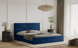 Postel WASTO 180x200 modrá s úložným prostorem