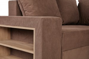 Rohová rozkládací sedačka AVILA světlešedá - CORD 205.06 (10/12)