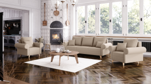 Sedací souprava ESTELA 3+1+1 béžová - CORD 205.14