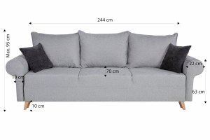 Sedací souprava ESTELA 3+1+1 hnědá - CORD 205.18 (9/12)