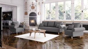 Sedací souprava ESTELA 3+1+1 světlešedá - CORD 205.06