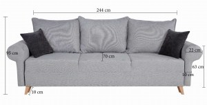 Sedací souprava ESTELA 3+2+1 hnědá - CORD 205.18 (3/16)