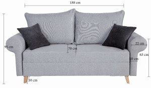 Sedací souprava ESTELA 3+2+1 hnědá - CORD 205.18 (6/16)