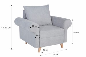 Sedací souprava ESTELA 3+2+1 hnědá - CORD 205.18 (16/16)