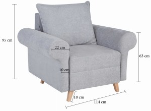 Sedací souprava ESTELA 3+2+1 světlešedá - CORD 205.06 (8/16)