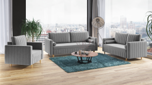 Sedací souprava FIORELLO 3+2+1 světlešedá - DREAM VELVET 202.17