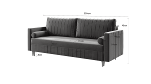 Sedací souprava FIORELLO 3+2+1 světlešedá - DREAM VELVET 202.17 (3/8)