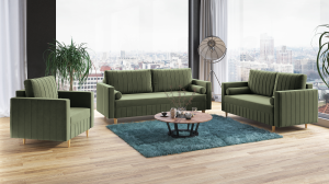 Sedací souprava FIORELLO 3+2+1 světlezelená - DREAM VELVET 202.34