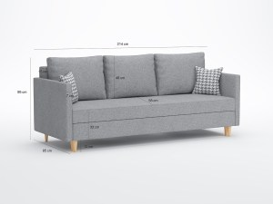 Sedací souprava FLAM 3+1+1 šedá (4/6)