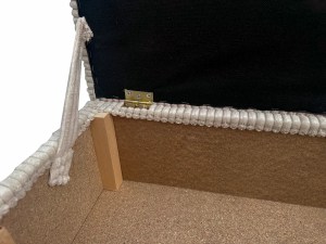 Taburet TESS s úložným prostorem - manšestr - béžový (10/10)