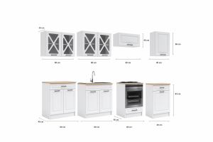 Kuchyňská linka GERTRID 260cm - Bílý mat - RYCHLE DODÁNÍ (2/4)