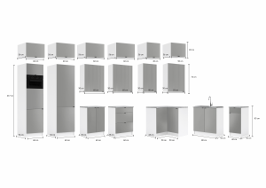 Rohová kuchyňská linka WERIA 330x210cm Volba barvy (2/9)