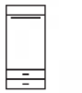 Šatní skříň KOALA 85x195 v1 - Ilustrační foto (2/4)