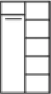 Šatní skříň IRL 120x200 v2 (2/2)
