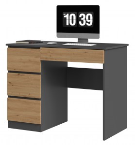BIURKO NA LAPTOP MIJAS LEWE ANTRACYT DĄB ARTISAN (4/15)