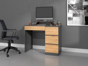 BIURKO NA LAPTOP MIJAS PRAWE ANTRACYT DĄB ARTISAN (5/15)