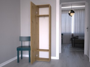 Ilustrační foto - Skříň DUO Dub artisan - Pohled dovnitř (4/14)