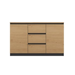 KOMODA 2D3S 120 - ANTRACYT / DĄB ARTISAN BLAT ARTISAN (3/5)