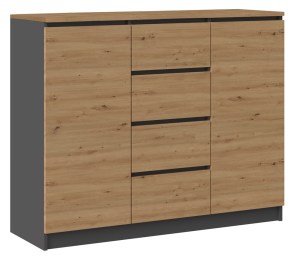 Komoda 2D4S 120 BA antracit + dub artisan
