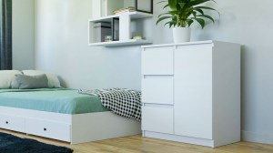 Komoda MALAGA 1D3S Bílá (8/11)